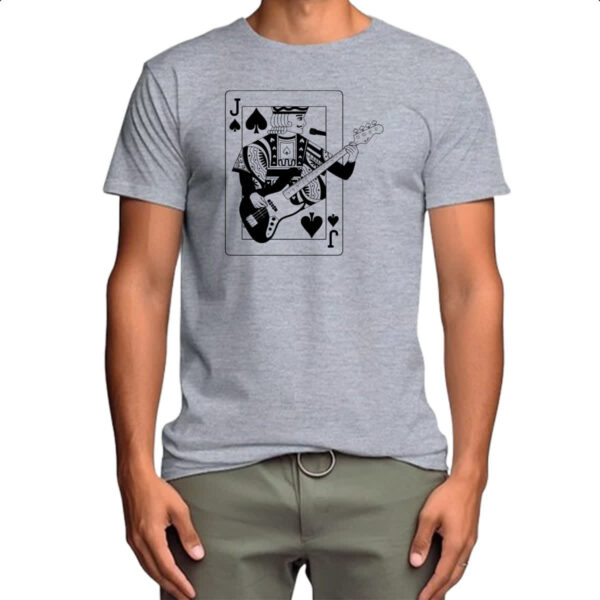 Camiseta Cinza Valete de Espadas do Rock - Imagem 4