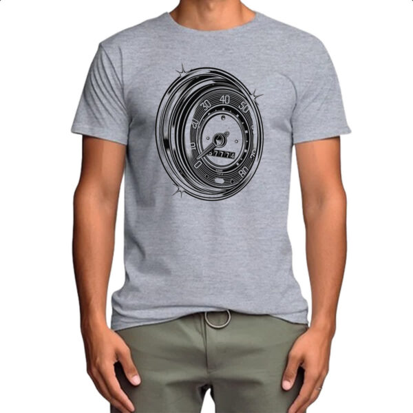 Camiseta Cinza Velocimetro Classico VW - Imagem 4
