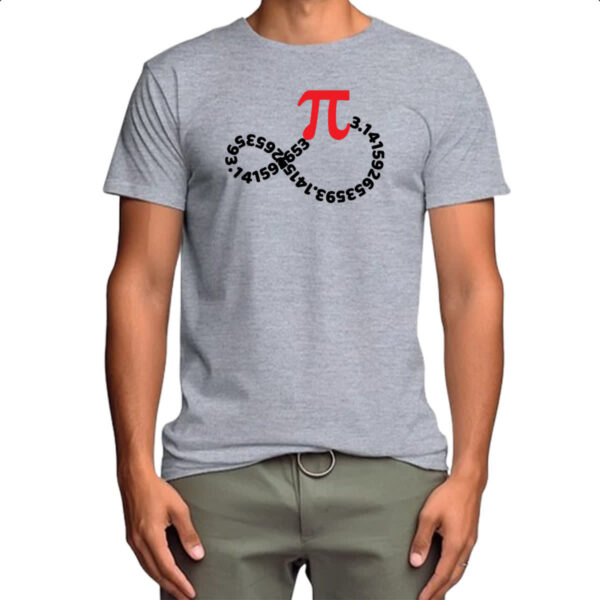 Camiseta Cinza Matematica PI Infinito - Imagem 4