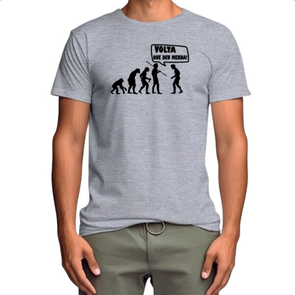 Camiseta Cinza Volta que deu merda - Imagem 4