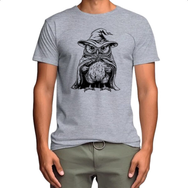 Camiseta Cinza Mago Coruja - Imagem 4