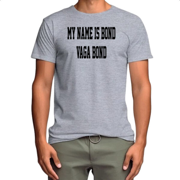 Camiseta Cinza My name is Bond Vaga Bond - Imagem 4