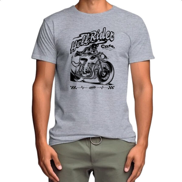 Camiseta Cinza Hell Rider - Imagem 4