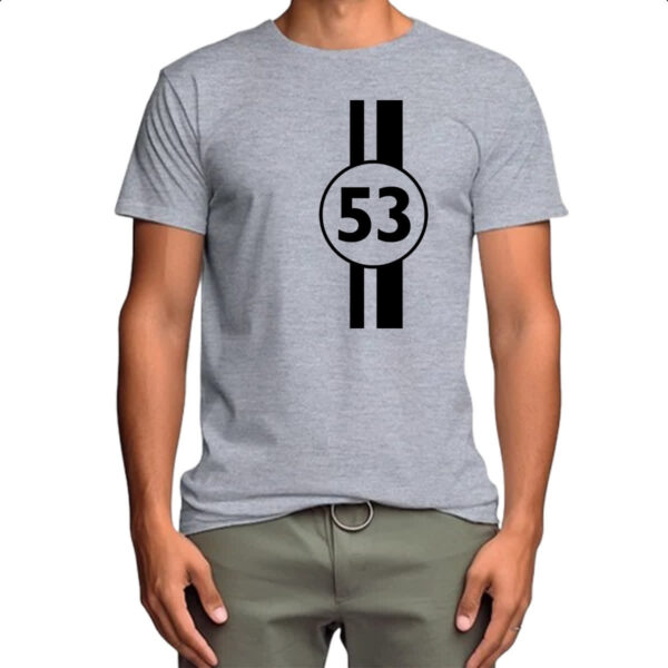 Camiseta Cinza Herbie 53 fusca falasse logotipo - Imagem 4