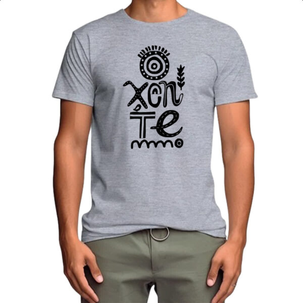Camiseta Cinza Oxente elementos nordestinos - Imagem 4