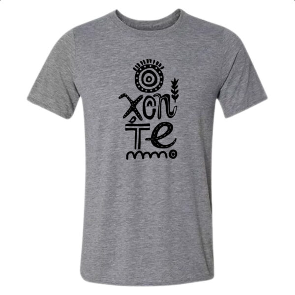 Camiseta Cinza Oxente elementos nordestinos