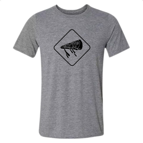 Camiseta Cinza Placa pizza