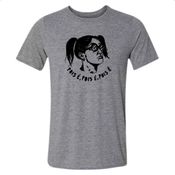 Camiseta Cinza Pois e Pois e Pois e