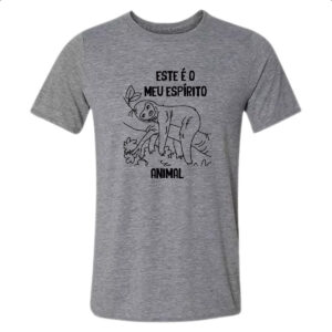 Camiseta Cinza Preguica Este e o meu espirito animal