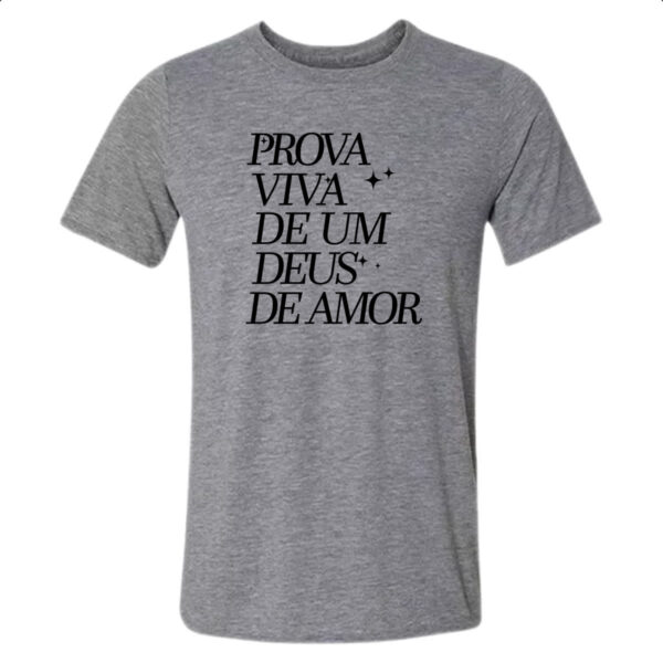 Camiseta Cinza Prova vida de um Deus