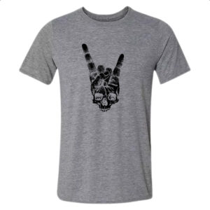 Camiseta Cinza Skull Shaka Surfista