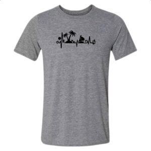 Camiseta Cinza Surf Batimento Cardiaco