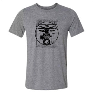 Camiseta Cinza Vitruvian baterista
