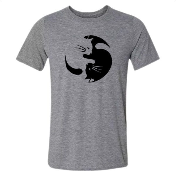 Camiseta Cinza Yin e Yang Cats