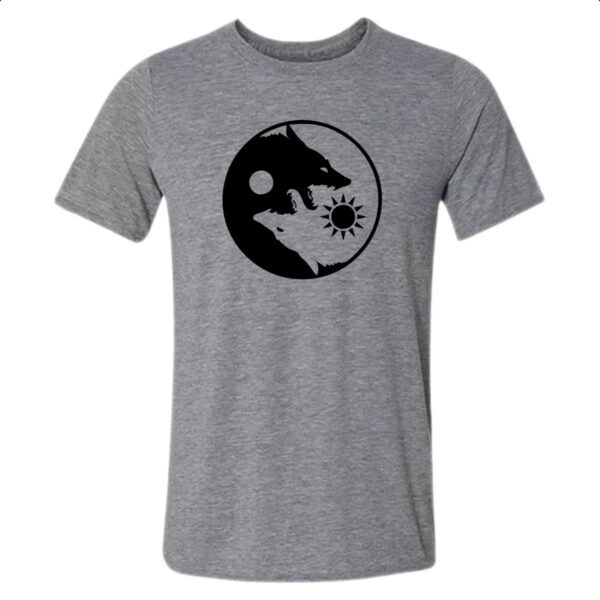 Camiseta Cinza Yin e Yang Lobos