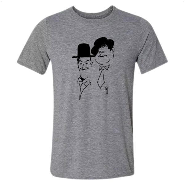 Camiseta Cinza Gordo e o magro linear art
