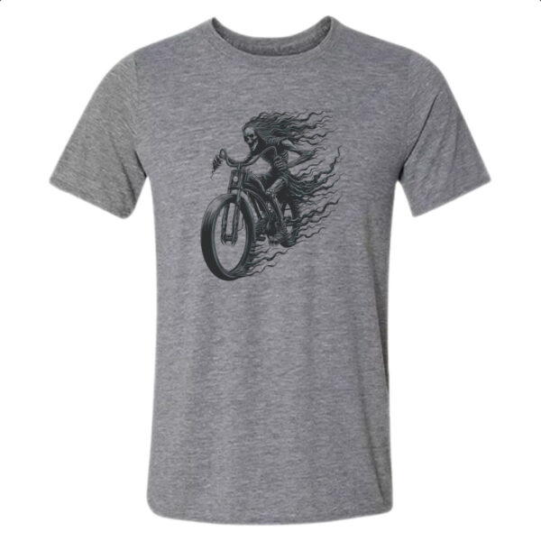 Camiseta Cinza Morte motociclista