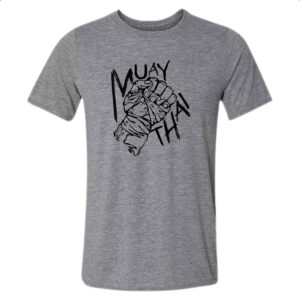 Camiseta Cinza Muay Thai bandagem