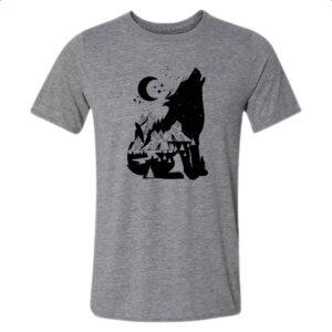 Camiseta Cinza Night Wolf