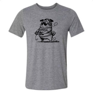 Camiseta Cinza Pug Gamer