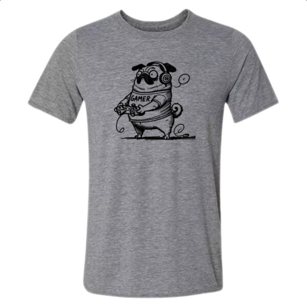 Camiseta Cinza Pug Gamer