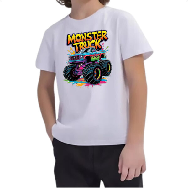 Camiseta Infanto Juvenil Monster Truck Splash Art - Imagem 2
