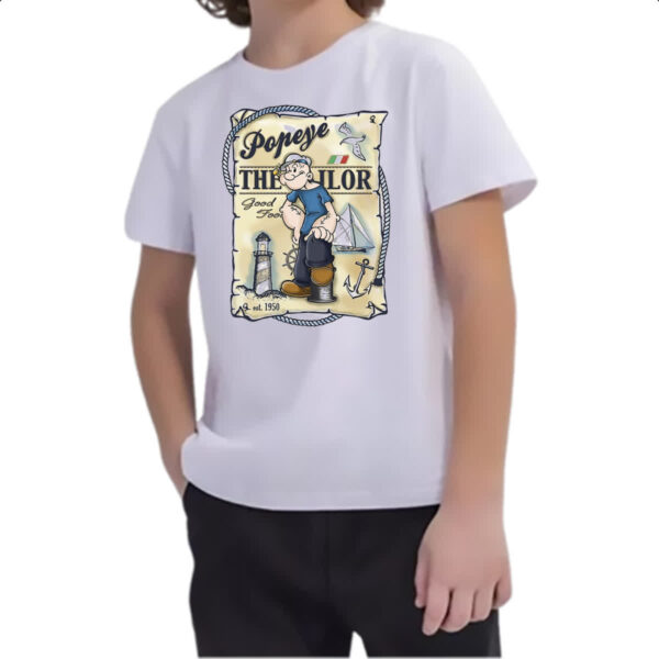 Camiseta Infanto Juvenil Nostalgia Popeye Vintage Cartaz - Imagem 2