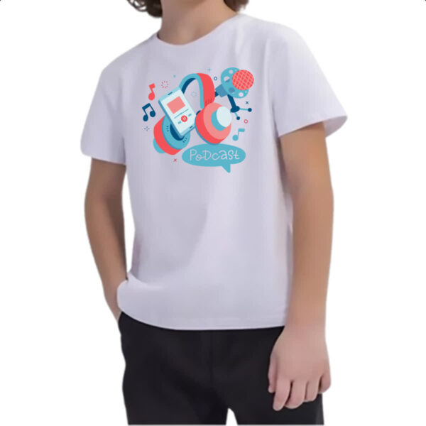 Camiseta Infanto Juvenil Podcast elementos - Imagem 2