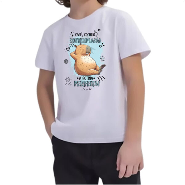 Camiseta Infanto Juvenil Capirava rotina perfeita - Imagem 2