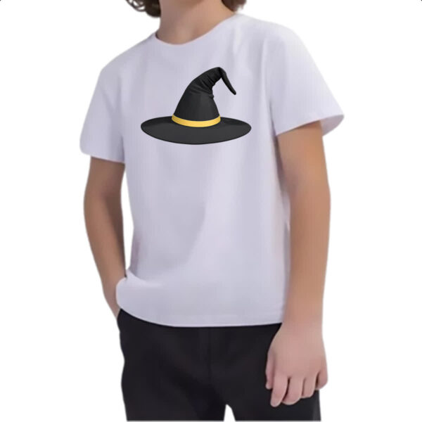 Camiseta Infanto Juvenil Chapeu de bruxa - Imagem 2