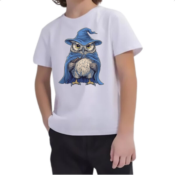 Camiseta Infanto Juvenil Mago Coruja - Imagem 2