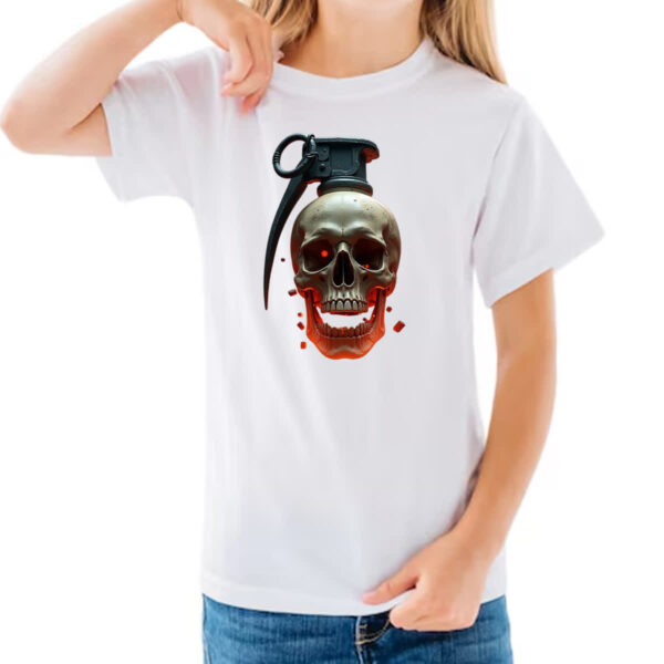 Camiseta Infanto Juvenil Granada caveira - Imagem 3