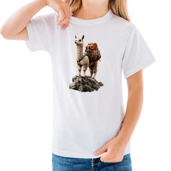 Camiseta Infanto Juvenil Lhama aventureira - Imagem 3