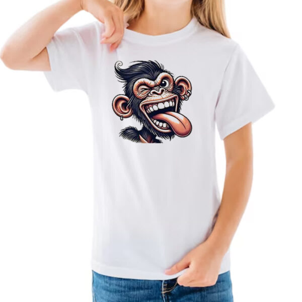 Camiseta Infanto Juvenil Chimpanze doido - Imagem 3