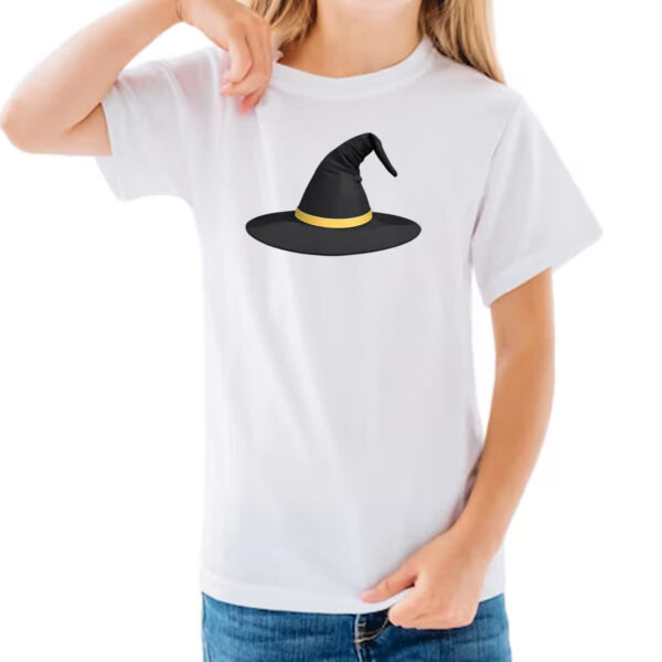 Camiseta Infanto Juvenil Chapeu de bruxa - Imagem 3