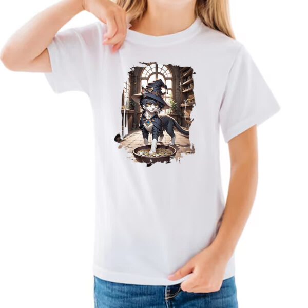 Camiseta Infanto Juvenil Gato Bruxo da Fortuna - Imagem 3