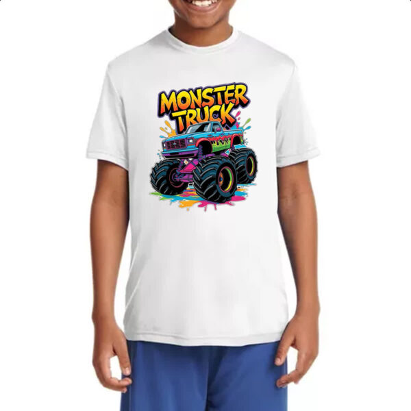 Camiseta Infanto Juvenil Monster Truck Splash Art - Imagem 4