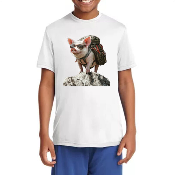 Camiseta Infanto Juvenil Porco aventureiro - Imagem 4