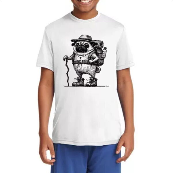 Camiseta Infanto Juvenil Pug aventureiro - Imagem 4