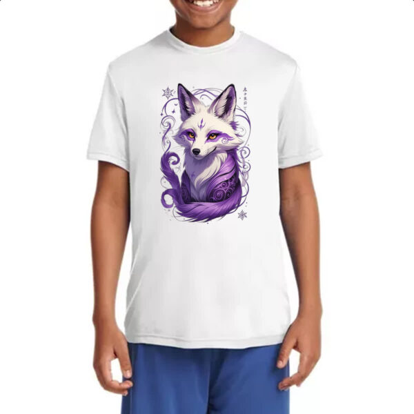 Camiseta Infanto Juvenil Raposa Kitsune Tatoo Arte - Imagem 4