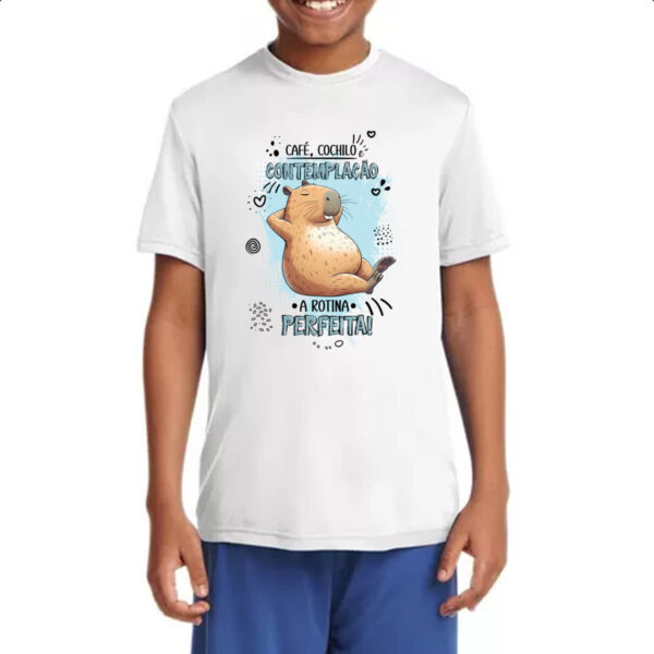 Camiseta Infanto Juvenil Capirava rotina perfeita - Imagem 4