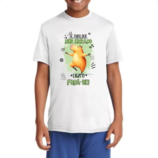 Camiseta Infanto Juvenil Capivara liga o F - Imagem 4