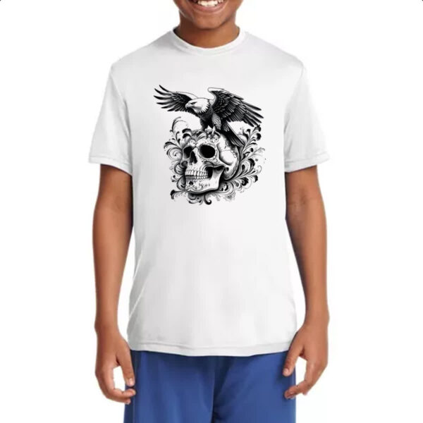 Camiseta Infanto Juvenil Aguia Pousada na Caveira - Imagem 4