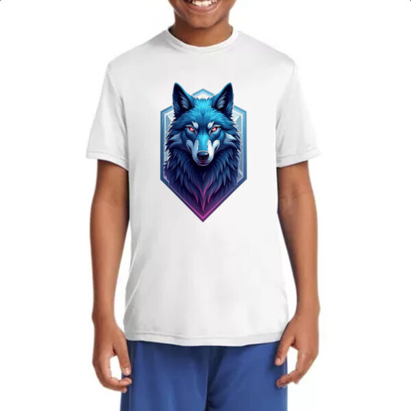 Camiseta Infanto Juvenil Lobo Azul Logo - Imagem 4
