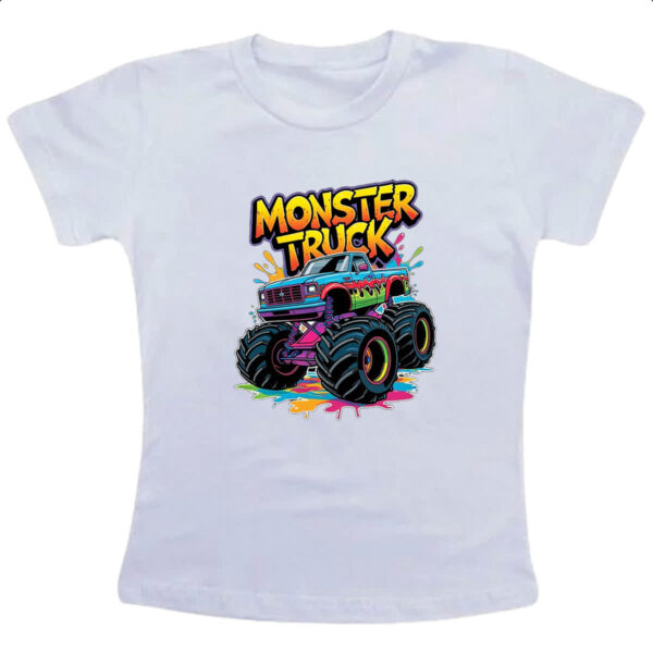 Camiseta Infanto Juvenil Monster Truck Splash Art