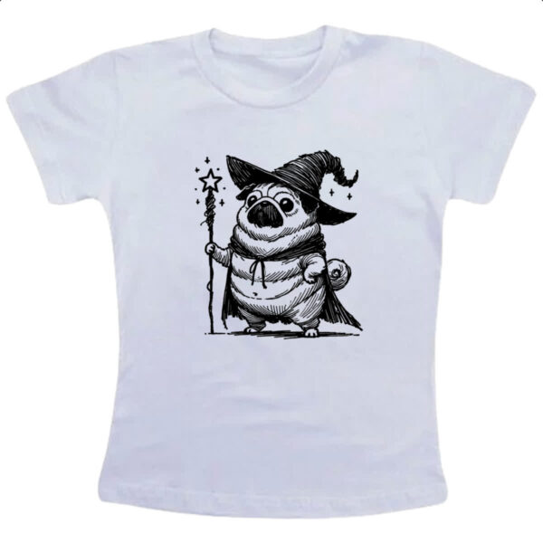 Camiseta Infanto Juvenil Pug Mago