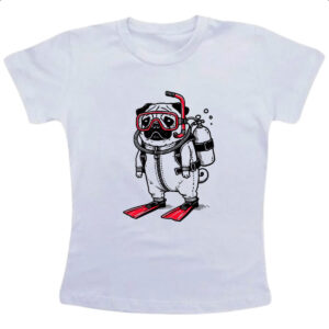 Camiseta Infanto Juvenil Pug Mergulhador