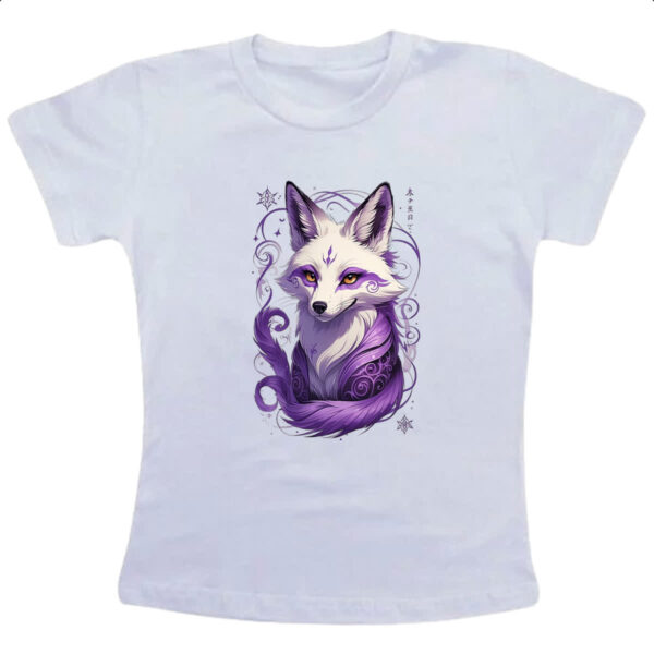 Camiseta Infanto Juvenil Raposa Kitsune Tatoo Arte