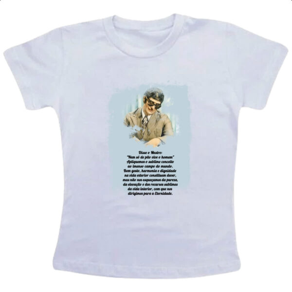 Camiseta Infanto Juvenil Espititismo nem so de pao vive o homem