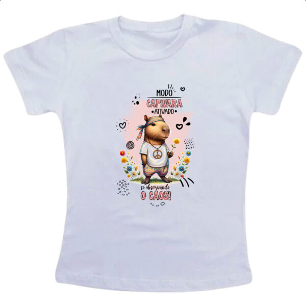 Camiseta Infanto Juvenil Capivara modo ativado